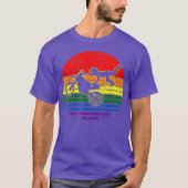 モトクロスゲイプライドバイクダートバイクLGBTQ Tシャツ (正面)