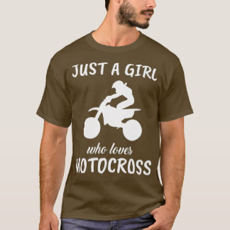 モトクロススポーツの衣装が大好きな女の子 Tシャツ
