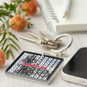 モトクロススポーツダートバイクもしくは自転車に乗る人パーソナライズされた キーホルダー (正面右)