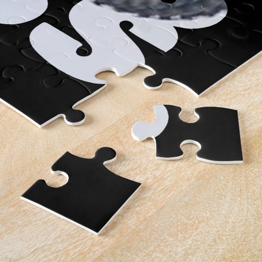 モトクロススポーツダートバイクもしくは自転車に乗る人パーソナライズされた ジグソーパズル (側面)