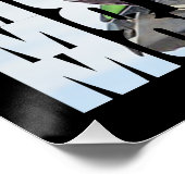 モトクロススポーツダートバイクもしくは自転車に乗る人 パーソナライズされた ポスター (コーナー)