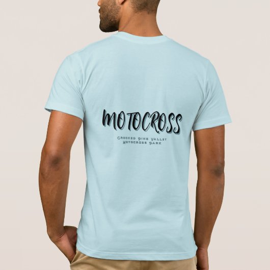 モトクロスダーツビークスレーシング文字オンバック Tシャツ (裏面)