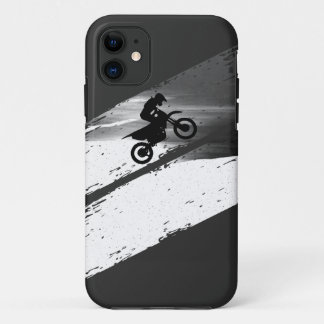 モトクロスダートバイクのライダージャンピングダン iPhone 11 ケース