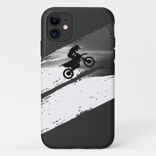 モトクロスダートバイクのライダージャンピングダン Case-Mate iPhoneケース (裏面)