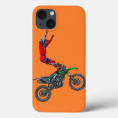 モトクロスダートバイクエアリアルスタントディスプレイ Case-Mate iPhoneケース (裏面)