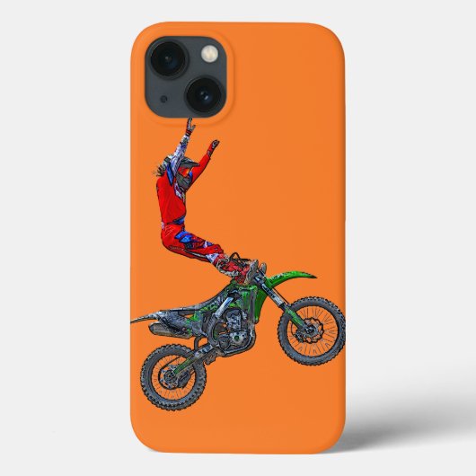 モトクロスダートバイクエアリアルスタントディスプレイ Case-Mate iPhoneケース (裏面)