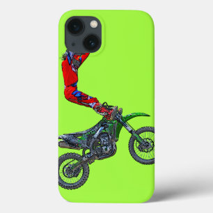 モトクロスダートバイクエアリアルスタントディスプレイ iPhone 13ケース
