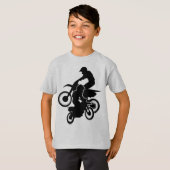 モトクロスダートバイクオフロードオートバイレース Tシャツ (正面フル)