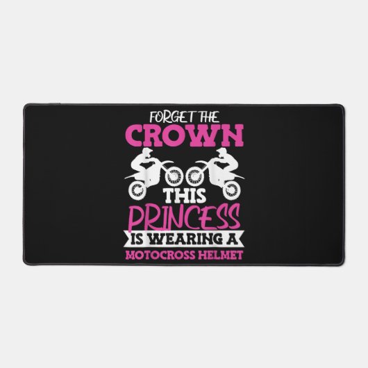 モトクロスダートバイクガール デスクマット (正面)