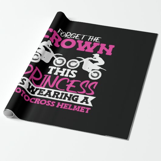 モトクロスダートバイクガール ラッピングペーパー (アンロールド)