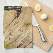 モトクロスダートバイクチャンピオンレース キッチンタオル (四つ折り)