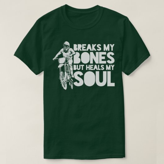 モトクロスダートバイクバイクもしくは自転車に乗る人 Tシャツ (デザイン正面)