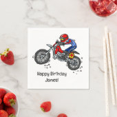 モトクロスダートバイクバースデーパーティカスタムー スタンダードカクテルナプキン (インサイチュ)