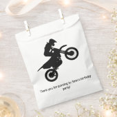 モトクロスダートバイクバースデーパーティーバイク フェイバーバッグ (クリップ留めされた状態)
