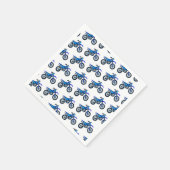 モトクロスダートバイクバースデーパーティーブルー スタンダードカクテルナプキン (角)