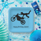 モトクロスダートバイクバースデーパーティー紙プレート ペーパープレート (パーティー)