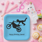 モトクロスダートバイクバースデーパーティー紙プレート ペーパープレート (パーティー)