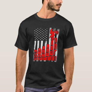 モトクロスダートバイクブレープUSA国旗バイクエンド Tシャツ