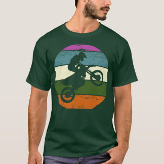 モトクロスダートバイクモーターバイクスポーツレトロ Tシャツ