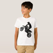 モトクロスダートバイクライダー Tシャツ (正面フル)