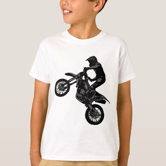 モトクロスダートバイクライダー Tシャツ (正面)