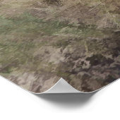 モトクロスダートバイクレーサーワンホイーリング ポスター (角)