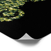 モトクロスダートバイクレーシングシャツ迷彩柄カモフラージュ ポスター (角)