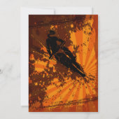 モトクロスダートバイクレースボーイズ誕生日パーティーの招待 招待状 (裏面)