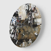 モトクロスダートバイクレース ラージ壁時計 (傾斜)