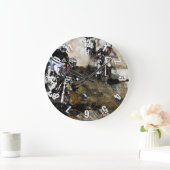 モトクロスダートバイクレース ラージ壁時計 (ホーム)