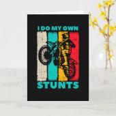 モトクロスダートバイク所有のスタントバイクもしくは自転車に乗る人ギフト カード (黄色い花)