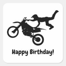 モトクロスダートバイク誕生日パーティステッカー