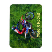 モトクロスダートレーサースポーツアートマグネット マグネット (縦)