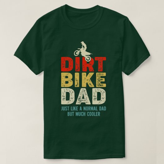 モトクロスデザインダートバイクパパ Tシャツ (デザイン正面)