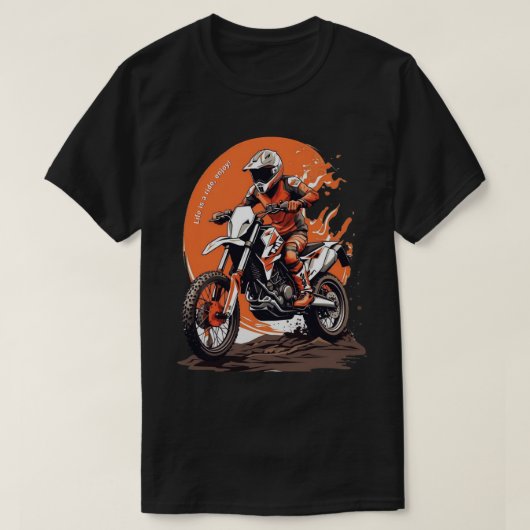 モトクロスデザイン、ダートバイクTシャツ Tシャツ (デザイン正面)
