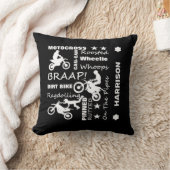 モトクロスバイクもしくは自転車に乗る人スーパークロスダートバイク クッション (ブランケット)