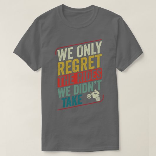 モトクロスバイクもしくは自転車に乗る人ダートバイクバイク乗り物We T Tシャツ (デザイン正面)