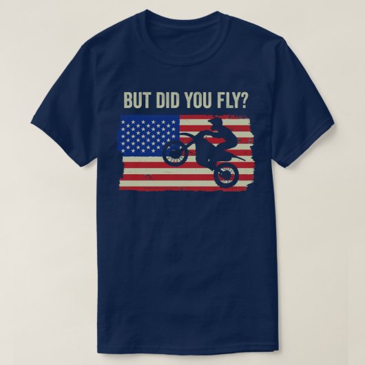 モトクロスバイクもしくは自転車に乗る人ダートバイクバイク Tシャツ (デザイン正面)