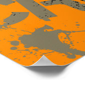 モトクロスバイクもしくは自転車に乗る人ヴィンテージバイク及びバイク ポスター (角)