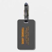 モトクロスバイクもしくは自転車に乗る人ヴィンテージバイク及びバイク ラゲッジタグ (裏面縦)