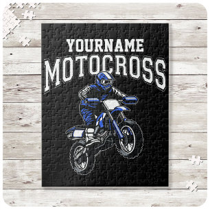 モトクロスパーソナライズされたダートバイクライダーレース ジグソーパズル