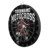 モトクロスパーソナライズされたダートバイクライダーレース  ダーツボード (正面右)