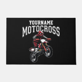 モトクロスパーソナライズされたダートバイクライダーレース ドアマット