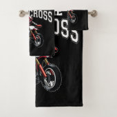 モトクロスパーソナライズされたダートバイクライダーレース バスタオルセット (インサイチュ)