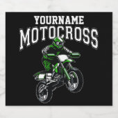 モトクロスパーソナライズされたダートバイクライダーレース ビールラベル (シングルラベル)