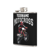 モトクロスパーソナライズされたダートバイクライダーレース フラスク (左)
