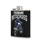 モトクロスパーソナライズされたダートバイクライダーレース フラスク (左)