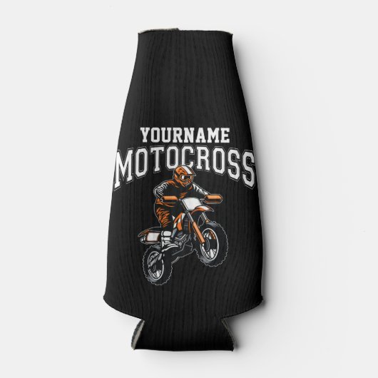 モトクロスパーソナライズされたダートバイクライダーレース ボトルクーラー (正面)