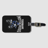 モトクロスパーソナライズされたダートバイクライダーレース ラゲッジタグ (正面横)