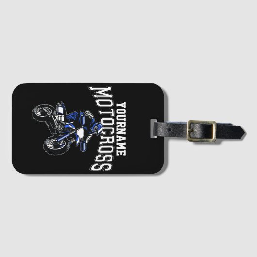 モトクロスパーソナライズされたダートバイクライダーレース ラゲッジタグ